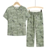 Summer set for middle-aged and elderly women, two-piece printed short-sleeved T-shirt for mothers, and casual top for grandmothers aged 40 to 60 Application Scenario